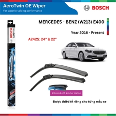 Bộ gạt mưa BOSCH AEROTWIN EURO SET A843S 22" & 22", MERCEDES BENZ C240 đời xe 2008 đến nay