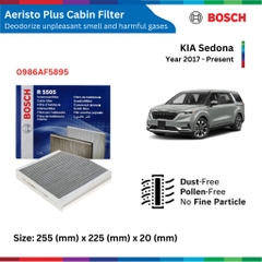 Lọc gió điều hòa BOSCH Aeristo Plus, KIA Sedona đời xe 2017 đến nay, than hoạt tính