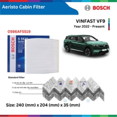 Lọc gió điều hòa BOSCH Aeristo 0986AF5519, VINFAST VF9, đời xe 2022 đến nay, lọc gió máy lạnh VF9
