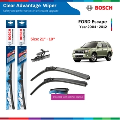Bộ gạt mưa BOSCH Clear Advantage 21" & 19", FORD Escape đời xe 2004 đến nay, gạt nước Escape