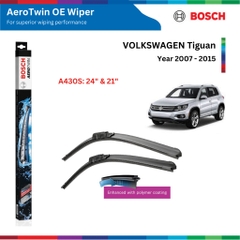 Bộ gạt mưa BOSCH AeroTwin Euro Set A430S 24" & 12", VOLKSWAGEN Tiguan đời xe 2007 đến 2015