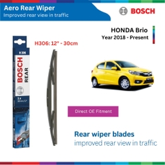 Gạt mưa sau BOSCH Rear H306 12", HONDA Brio đời xe 2018 đến nay, gạt sau xe Brio, phụ tùng Bosch