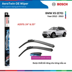 Bộ gạt mưa BOSCH AeroTwin Euro Set A970S, A297S, xe BMW X5 (E70), đời xe 2007 đến 2013