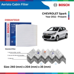 Lọc gió điều hòa BOSCH Aeristo, xe CHEVROLET Spark đời xe 2011 đến nay, lọc gió máy lạnh Spark