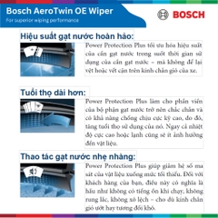 Bộ gạt mưa BOSCH AEROTWIN EURO SET A843S 22" & 22", MERCEDES BENZ C240 đời xe 2008 đến nay