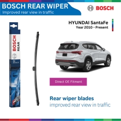 Gạt mưa sau BOSCH Aero Rear 12" 13", HYUNDAI SantaFe đời xe từ 2010 đến nay, gạt sau SantaFe