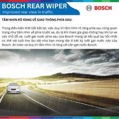 Gạt mưa sau BOSCH Rear H281 11", HYUNDAI Kona đời xe 2017 đến nay, gạt nước sau Kona, phụ tùng Bosch