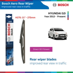 Gạt mưa sau BOSCH Rear H275 11", HYUNDAI i10 đời xe 2013 đến nay, gạt sau i10