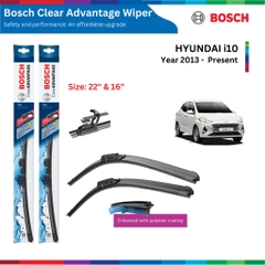 Bộ gạt mưa BOSCH Clear Advantage 22" & 16", HYUNDAI i10 đời xe 2013 đến nay, bộ gạt nước I10