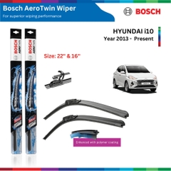Bộ gạt mưa BOSCH AeroTwin 22" & 16", HYUNDAI i10 đời xe 2013 đến nay, gạt nước i10