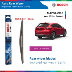 Gạt mưa sau BOSCH Aero Rear H354 14", MAZDA CX-8, CX8 đời xe 2019 đến nay, gạt sau CX8, phụ tùng Bosch