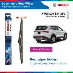 Gạt mưa sau BOSCH Aero Rear 12" 13", HYUNDAI SantaFe đời xe từ 2010 đến nay, gạt sau SantaFe