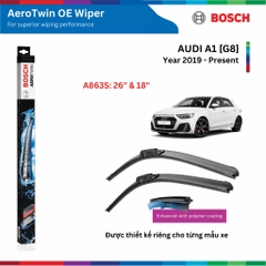 Bộ gạt mưa BOSCH AEROTWIN EURO SET A843S 22" & 22", MERCEDES BENZ C240 đời xe 2008 đến nay