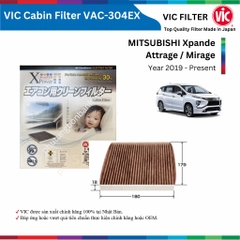 Lọc gió điều hòa VIC Cabin Filter EX, MITSUBISHI Mirage Attrage Xpander đời xe 2019 đến nay, lọc bụi mịn PM2.5