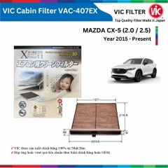 Lọc gió điều hòa VIC Cabin Filter EX, MAZDA CX-5 CX5 đời xe 2013 đến nay, lọc bụi mịn PM2.5