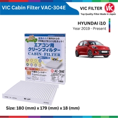 Lọc gió điều hòa VIC Cabin Filter EX, HYUNDAI i10 đời xe 2019 đến nay, lọc bụi mịn PM2.5