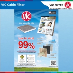 Lọc gió điều hòa VIC Cabin Filter EX, HYUNDAI i10 đời xe 2019 đến nay, lọc bụi mịn PM2.5