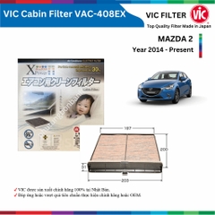 Lọc gió điều hòa VIC Cabin Filter EX, MAZDA 2 đời xe 2014 đến nay, lọc bụi mịn PM2.5