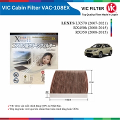 Lọc gió điều hòa VIC Cabin Filter EX, dòng xe LEXUS LX RX ES, lọc bụi mịn PM2.5