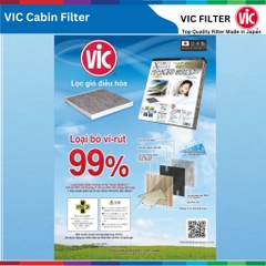 Lọc gió điều hòa VIC Cabin Filter EX, TOYOTA HIlux đời xe 2016 đến nay, lọc bụi mịn PM2.5