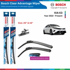 Bộ gạt mưa BOSCH Clear Advantage, KIA K3 đời xe 2013 đến nay