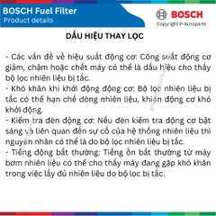 Bộ lọc nhiên liệu BOSCH Fuel Filter, MAZDA BT-50 đời xe 2005 đến 2014
