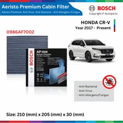 Lọc gió điều hòa BOSCH Aeristo Premium, HONDA Accord Civic City CRV CR-V HRV HR-V BRV BR-V