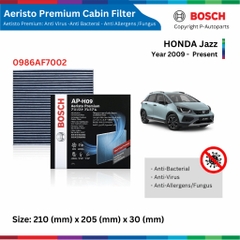 Lọc gió điều hòa BOSCH Aeristo Premium, HONDA Accord Civic City CRV CR-V HRV HR-V BRV BR-V