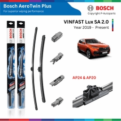 Bộ gạt mưa Bosch AeroTwin Plus 24" & 20" cho xe VinFast Lux SA 2.0 (2019-nay)