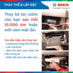 [Sỉ-Lẻ] Lọc gió điều hòa BOSCH Aeristo Premium than hoạt tính lọc bụi mịn PM2.5, xe Nhật Hàn Mỹ