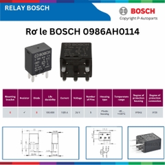 Rơ le BOSCH 0986AH0114 24V 5 chân nhỏ không bát, relay BOSCH