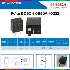 Rơ le BOSCH 0986AH0321 24V 4 chân không bát, relay BOSCH