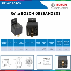 Rơ le BOSCH 0986AH0803 24V 5 chân to có bát, relay BOSCH