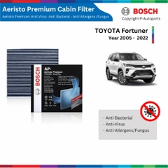 Lọc gió điều hòa BOSCH Aeristo Premium, TOYOTA Fortuner đời xe 2005 đến 2022