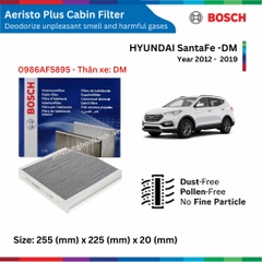 Lọc gió điều hòa xe HYUNDAI SantaFe đời 2012 đến 2021, BOSCH Aeristo Plus khử mùi tốt