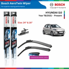 Bộ gạt mưa BOSCH AeroTwin 22" & 16", HYUNDAI i10 đời xe 2013 đến nay, gạt nước i10