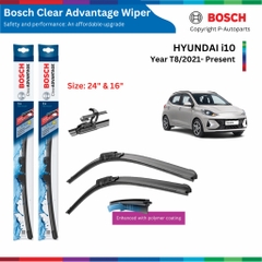 Bộ gạt mưa BOSCH Clear Advantage 22" & 16", HYUNDAI i10 đời xe 2013 đến nay, bộ gạt nước I10