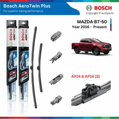 Bộ gạt mưa BOSCH AeroTwin Plus 24" & 16" xe MAZDA BT50 đời 2016 đến nay