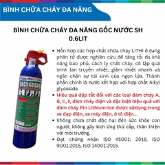 Bình chữa cháy đa năng gốc nước Sông Hồng 0,6 lít