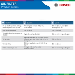 Lọc dầu giấy động cơ xe KIA Sonet đời 2021 đến nay, BOSCH Oil Filter 0986AF0380