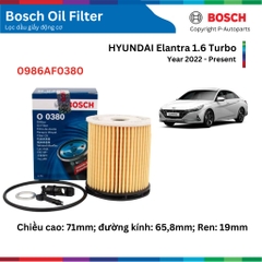 Lọc Dầu Giấy Động Cơ Bosch 0986AF0380 - xe HYUNDAI Elantra N-line 1.6T đời 2022 đến nay