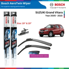 Bộ gạt mưa BOSCH AeroTwin 19" & 19" xe SUZUKI Grand Vitara đời 2005 đến 2015