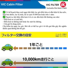 Lọc gió điều hòa than hoat tính VIC EX xe SUBARU Forester đời 2009 đến nay, lọc bụi mịn PM2.5