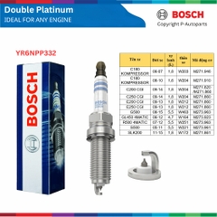Bugi Double Platinum BOSCH YR7MPP33, phù hợp dòng xe MERCEDES - Benz C E CLS GLK ML R S SLK