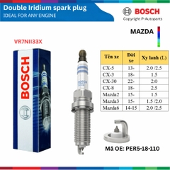 Bugi Double Platinum BOSCH VR7NII33X phù hợp dòng xe TOYOTA MAZDA RENAULT