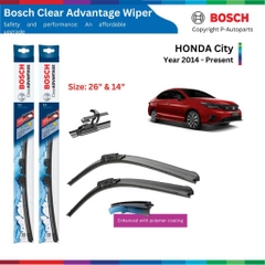 Bộ gạt mưa BOSCH AeroTwin 26" & 14" xe HONDA City đời 2009 đến nay