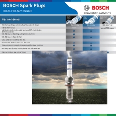 Bugi đánh lửa BOSCH Double Iridium FR7SI xe MITSUBISHI Mirage đời 2013 đến nay