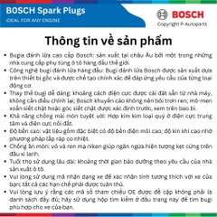 Bugi đánh lửa BOSCH Double Iridium FR7SI xe MITSUBISHI Mirage đời 2013 đến nay