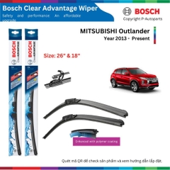 Bộ gạt mưa BOSCH AeroTwin 26" & 18" MITSUBISHI Outlander đời 2013 đến nay