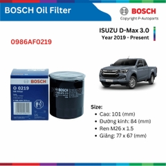 Lọc Dầu Động cơ Ô Tô Bosch Cho ISUZU Dmax 3.0L Đời 2013 đén nay xe D-Max